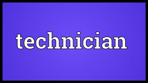 technician definition for kids.